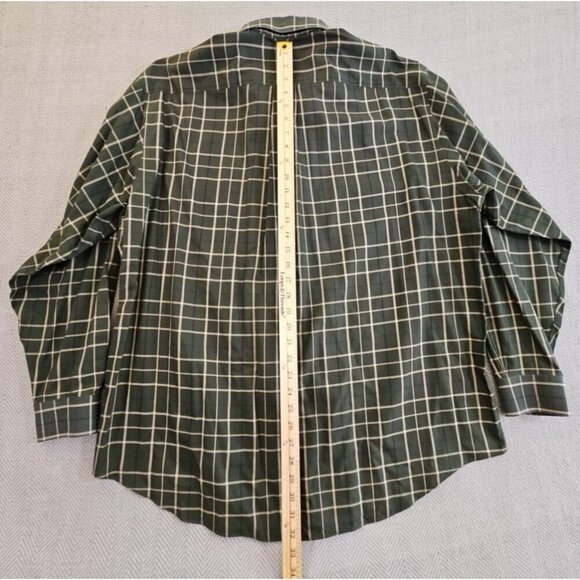 Brooks Brothers 346 Shirt Men's XL Hunter Green Windowpane Old Money Non-Iron - Picture 13 of 16